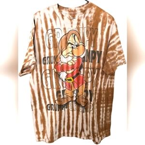 Brown Tie-Dye Grumpy Dwarf T-Shirt XL